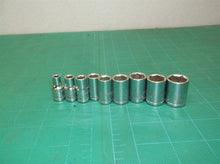 Lot of 9 pittsburgh 1/4 drive sockets 5mm 6mm 7mm 8mm 9mm 11mm 12mm 13mm 14mm