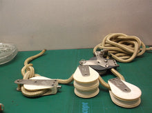 Seaway fiddle block with clam cleat swivel and becket 1 dual pulley & 2 singles