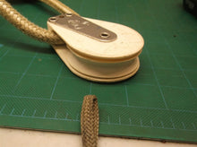 Seaway fiddle block with clam cleat swivel and becket 1 dual pulley & 2 singles