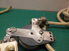 Seaway fiddle block with clam cleat swivel and becket 1 dual pulley & 2 singles