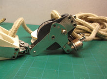 Seaway fiddle block with clam cleat swivel and becket 1 dual pulley & 2 singles
