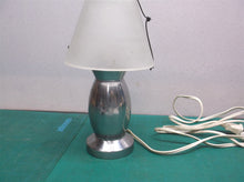 Silver portable lamp 4572 with glass shade