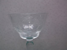 5-1/4" etched stem ware glass