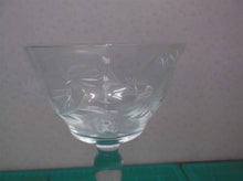 5-1/4" etched stem ware glass