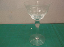 5-1/4" etched stem ware glass