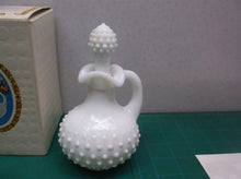 AVON VINTAGE 1972 HOBNAIL empty DECANTER ROSES FOAMING OIL MILK GLASS PITCHER