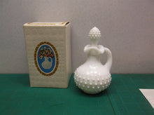 AVON VINTAGE 1972 HOBNAIL empty DECANTER ROSES FOAMING OIL MILK GLASS PITCHER