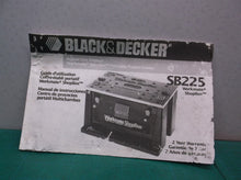 Manual only off a Black & Decker SB225 Workmate Shopbox