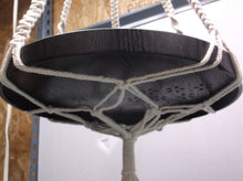 Macrame Plant Hanger with Wooden Tray Plate Shelf- Indoor Hanging Planter Shelf
