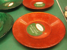 set of 4 plate candle holders 2 red & 2 green