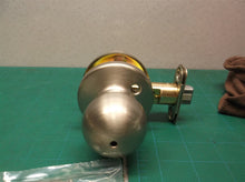set of 2 kwikset interior door knobs silver with hardware
