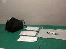 Yiiza 1 Black Reusable Breathable Cloth Face Protection w 4 Pcs Filters Washable