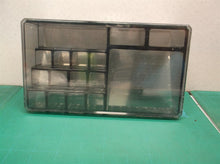 lureme Clear Grey Plastic Makeup Organizer 16 Spaces Cosmetic Storage Display