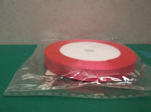 Solid Color Rose red Satin Ribbon 1/4",25yds