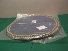 Blue Round Placemats w Sparkly Gold Trim Table Mats 4 Wipeable Woven 13.5 inch