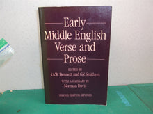 Early Middle English Verse and Prose paperback
