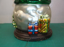 2003 Thomas Pacconi Classics Glass Blown Snowman on Wood Base ~ 9 " ds1