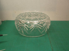 vintage heavy crystal bowl 7" ds1