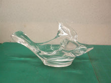 Clear Crystal Art Glass Flying Bird Trinket Candy Dish Bowl ds1