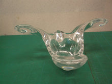 Clear Crystal Art Glass Flying Bird Trinket Candy Dish Bowl ds1