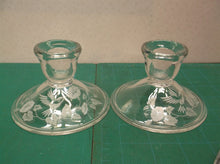 2 Frosted glass Hummingbird Candle Holders ds1