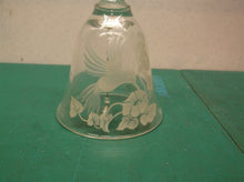 Etched Crystal Bell, Avon, Hummingbird,Handbell, Bird and Flower,ds1