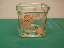 3" square candle holder with flower pattern ds1