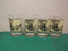 4 Currier and Ives 1981 Winter Pastime Arby's Collectible Drinking Glass ds1