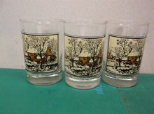 3 Currier and Ives 1981 Frozen Up Arby's Collectible Drinking Glass ds1