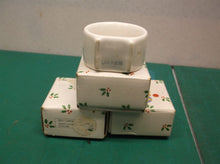 set of 4 christmas train themed napkin rings made in japan