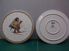 set of 2 Sakura Stoneware TRIVETs Debbie Mumm SLEDDING CHARACTERS bear tree