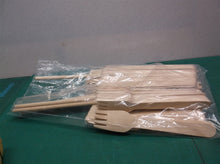 lot of assorted wooden sporks knives & chopsticks