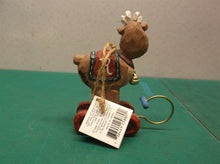 Eddie Walker Ornament Reindeer on Cart ds1
