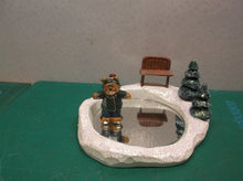 Eddie Walker Figurines Ice Pond Bear Bench and Trees ds1