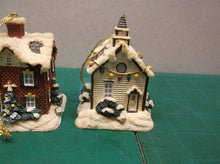 Christmas Village House Ornaments lot of 3 ds1