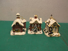 Christmas Village House Ornaments lot of 3 ds1