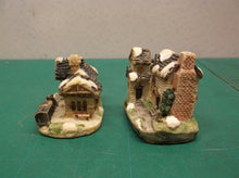 School and Train House Old world looking Lot of 2 Taiwan ds1