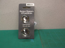 set of 2 1-3/16 in. (30mm) Chrome and Clear Faceted Glass Cabinet Knobs