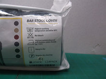 2 Stretch Bar Stool Chair Cover Slipcovers Easy Fitted Furniture Protector gray