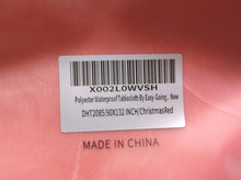 Rectangle Waterproof Tablecloths 90x132 Christmas Red Spillproof Fabric