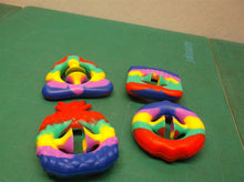 4 Snapper Fidget Toy Finger Sensory Party Popper Noise Hand Toy Grip Ring Color