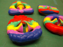 4 Snapper Fidget Toy Finger Sensory Party Popper Noise Hand Toy Grip Ring Color