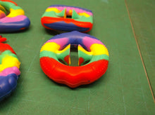 4 Snapper Fidget Toy Finger Sensory Party Popper Noise Hand Toy Grip Ring Color