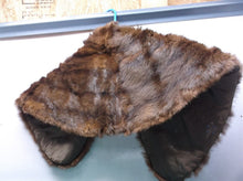 Vintage fur Stole Dark Brown 14 x 40