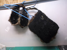 Vintage Fur muff purse W Matching small Stole Piece talon 11 x 13