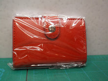 Credit Card Holder RFID Blocking Genuine Leather Vintage Aluminum Slim Case Red