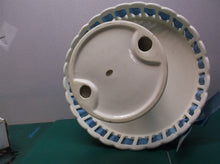 11" Teal Ribbon Cake Plate ds1