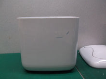 2 mDesign Plastic Square Mini Trash Can with Swing Lid for Bathroom Vanity White