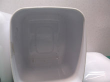2 mDesign Plastic Square Mini Trash Can with Swing Lid for Bathroom Vanity White