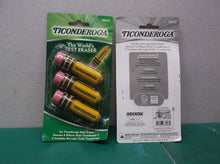 Lot of 5 Ticonderoga Pencil-Shaped Erasers, Latex-Free,